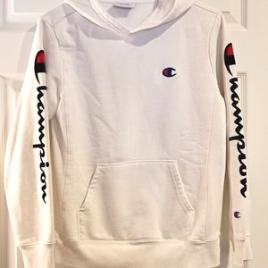 Champion hoodie white women's large